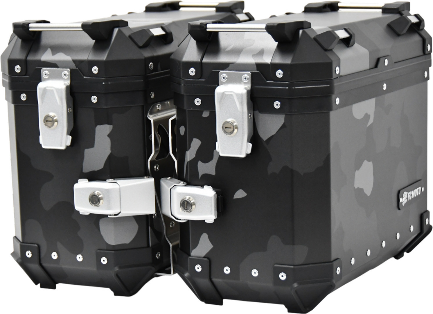 FC-Moto Terreno EVO Camo Black 28 L Alu Side Case Set + Lock Cylinder Set
