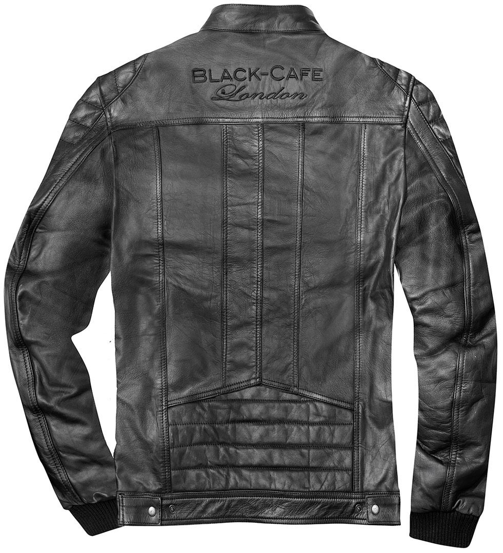 Black-Cafe London Detroit Motorcycle Leather Jacket