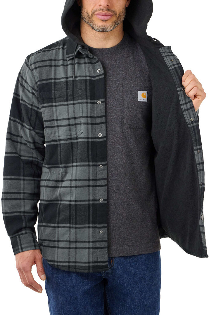 Carhartt Flannel Fleece Lined Hooded Shirt