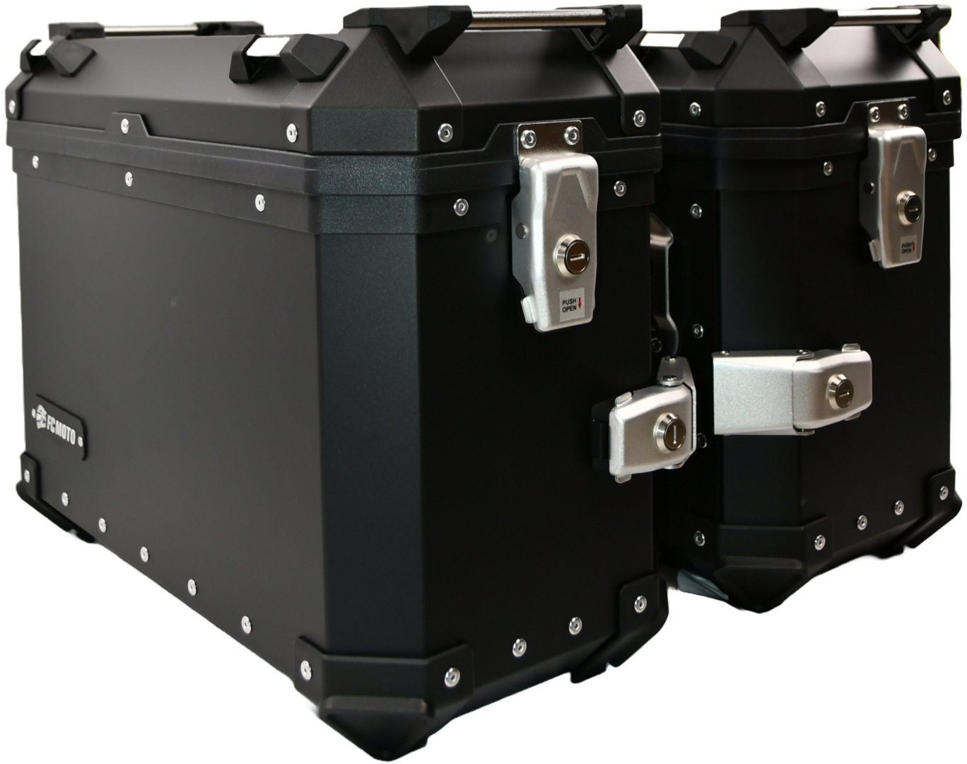 FC-Moto Terreno EVO Black 28 L Alu Side Case Set + Lock Cylinder Set