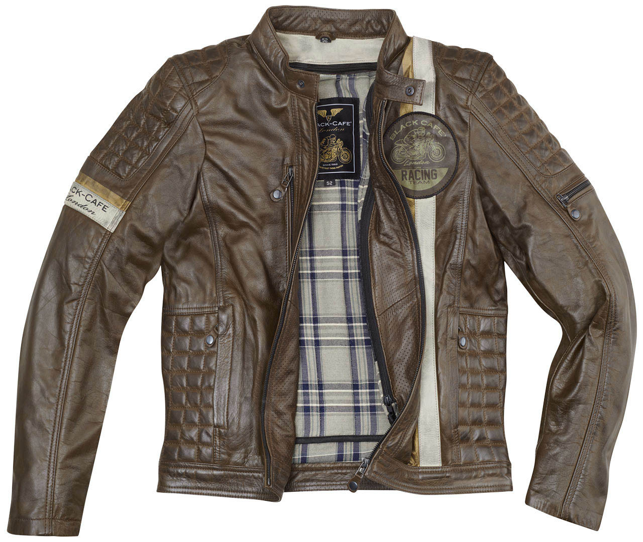 Black-Cafe London Barcelona Motorcycle Leather Jacket