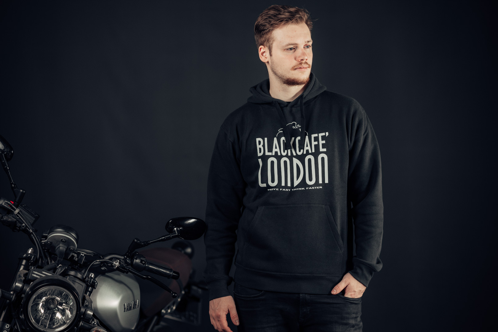 Black-Cafe London Classical Hoodie
