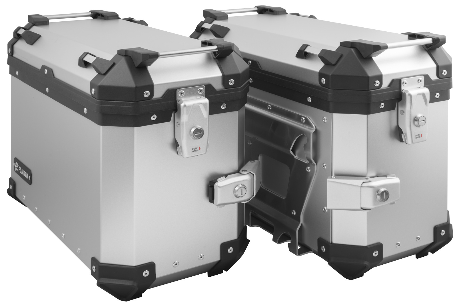 FC-Moto Terreno EVO Silver 36 L Alu Side Case Set + Lock Cylinder Set