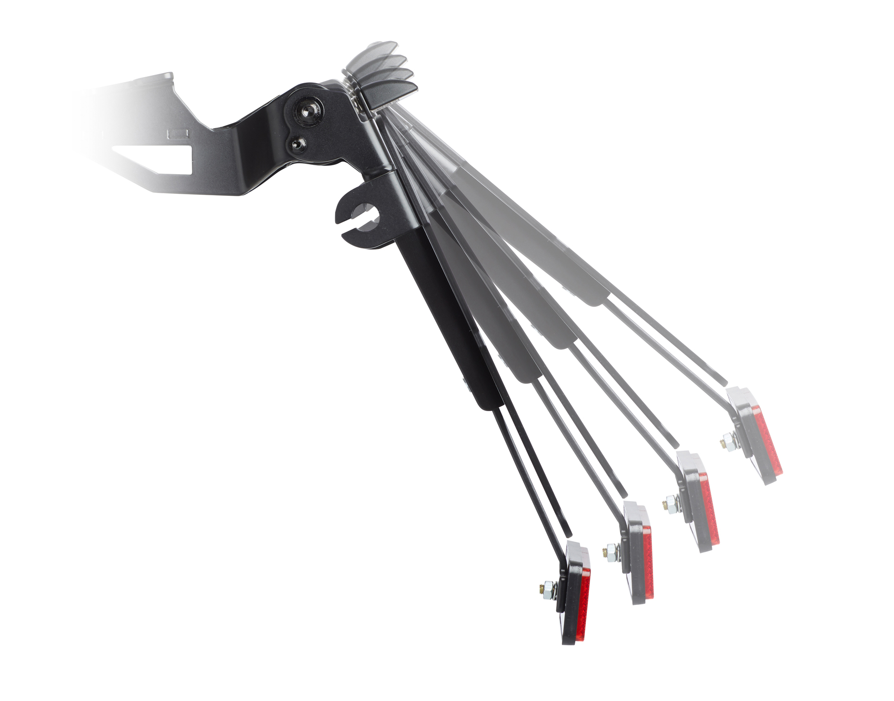 PROTECH license plate holder kit including reflector and plate light stainless steel/powder-coated aluminium black