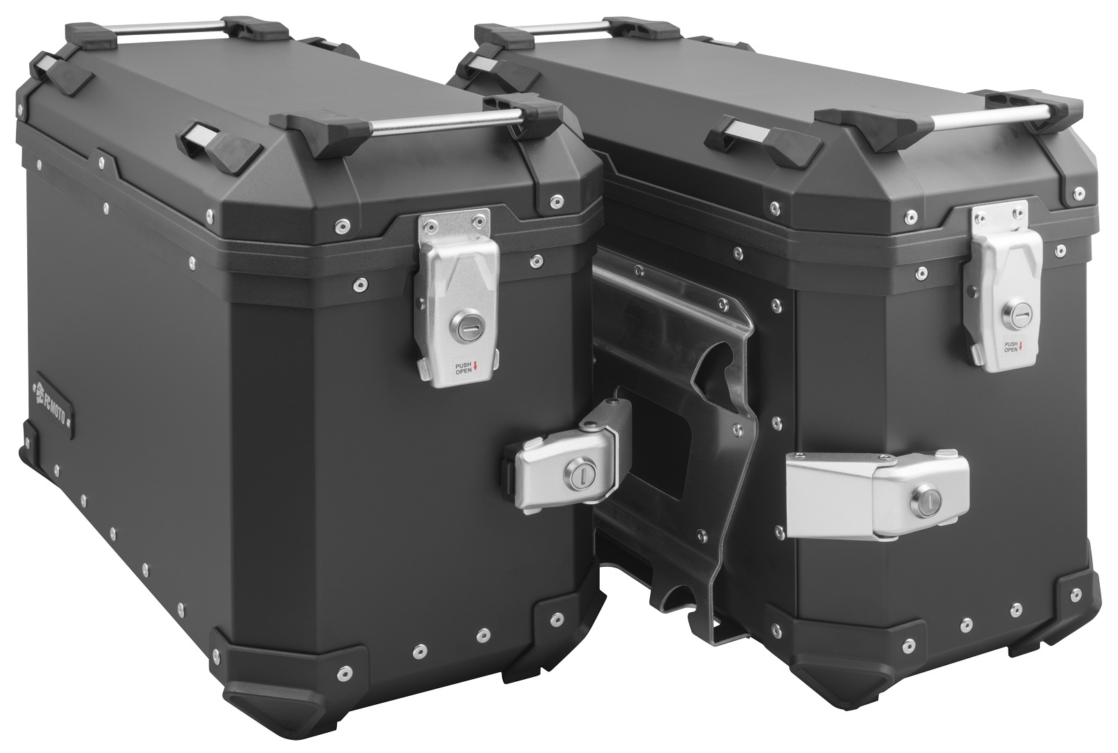 FC-Moto Terreno EVO Black 36 L Alu Side Case Set + Lock Cylinder Set