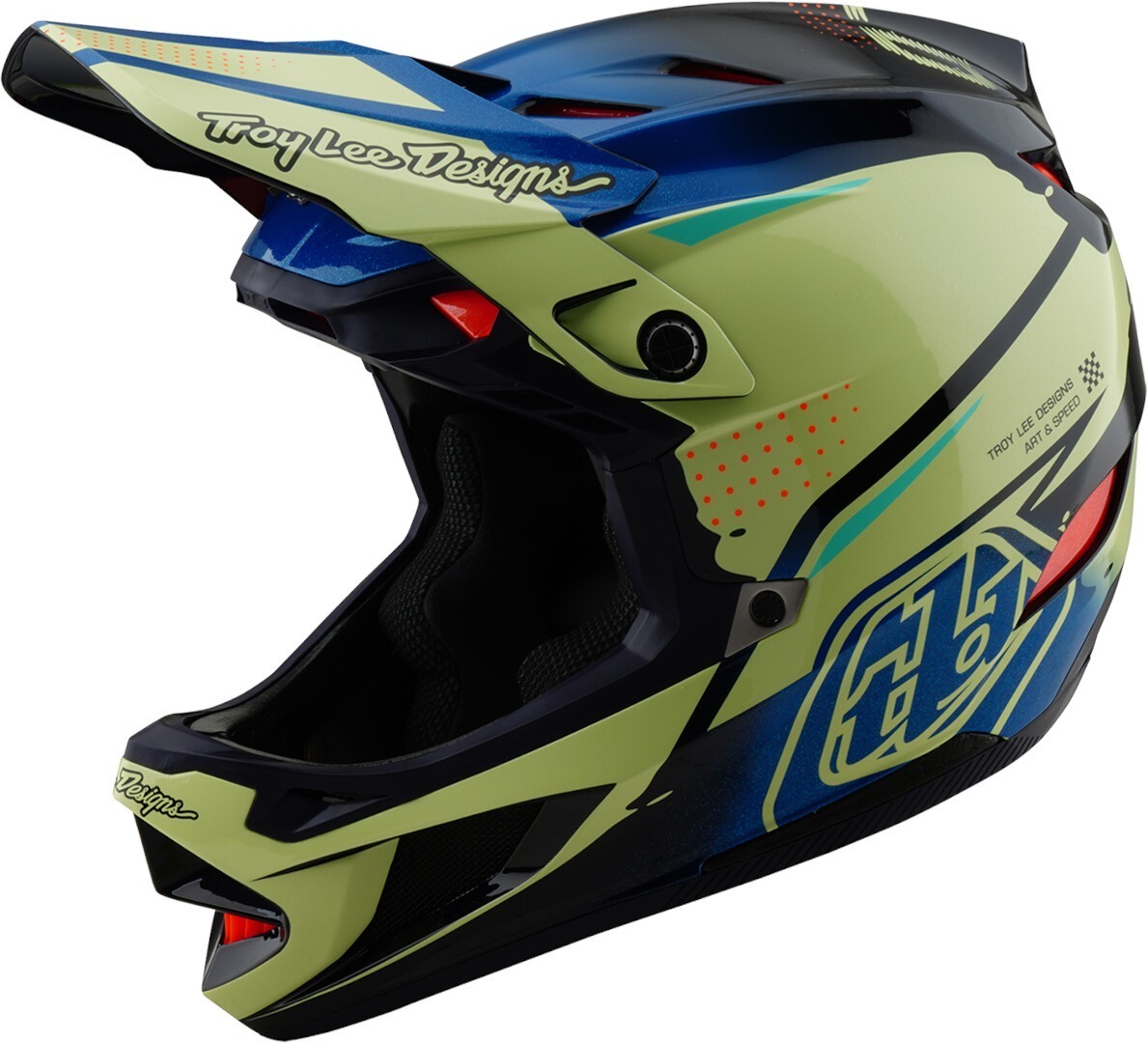 Troy Lee Designs D4 Mips Drip Composite Downhill Helmet