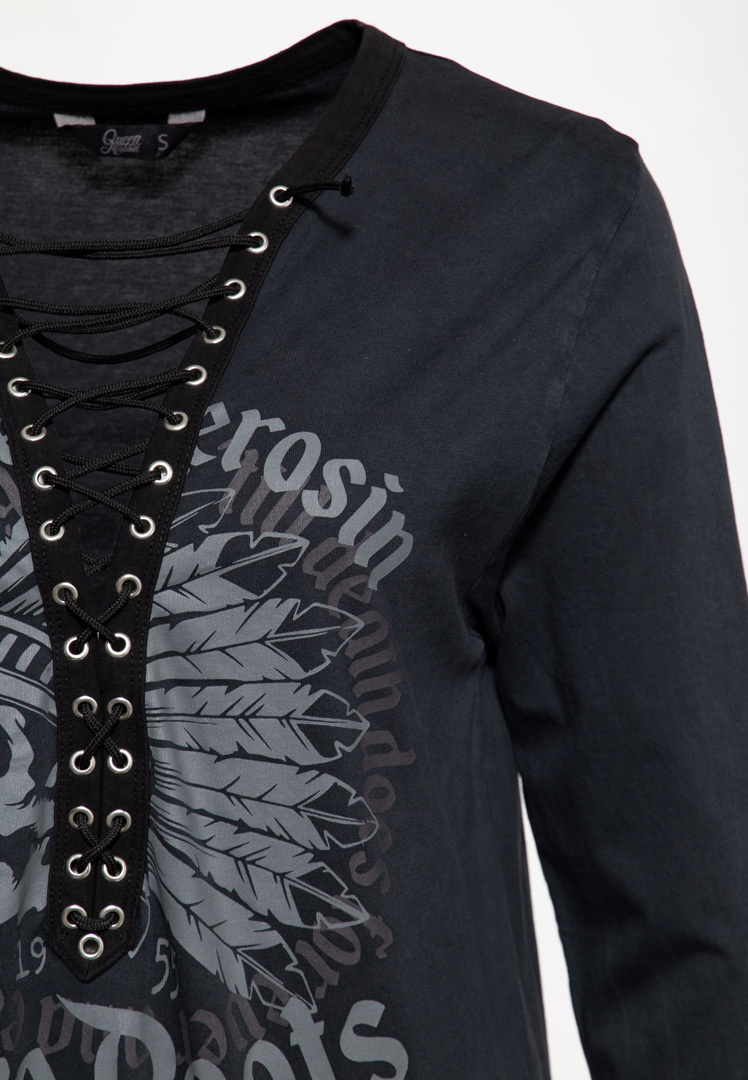 Queen Kerosin Indian Rider Queen Ladies Longsleeve