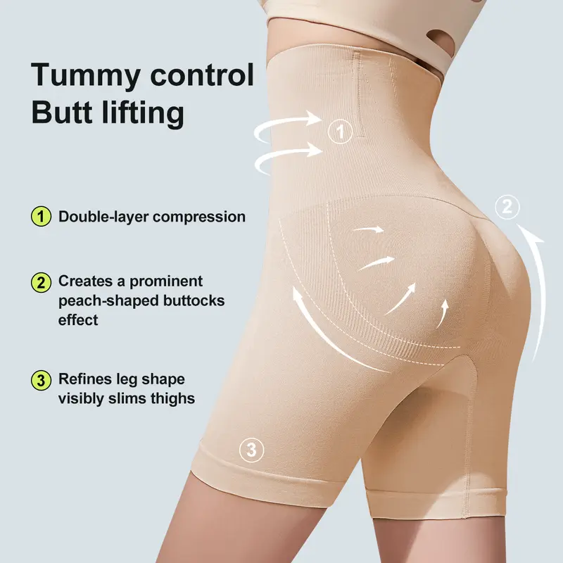 [2-Pack Anti-Gravity Shaping Pants ] Kakapeople Women's Tummy Control Butt-Lifting Shapewear