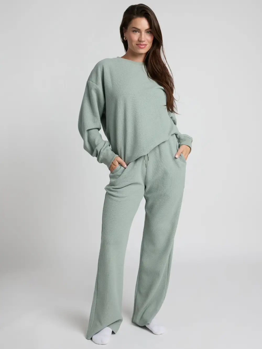Waffle Lounge Relaxed Sweatpants