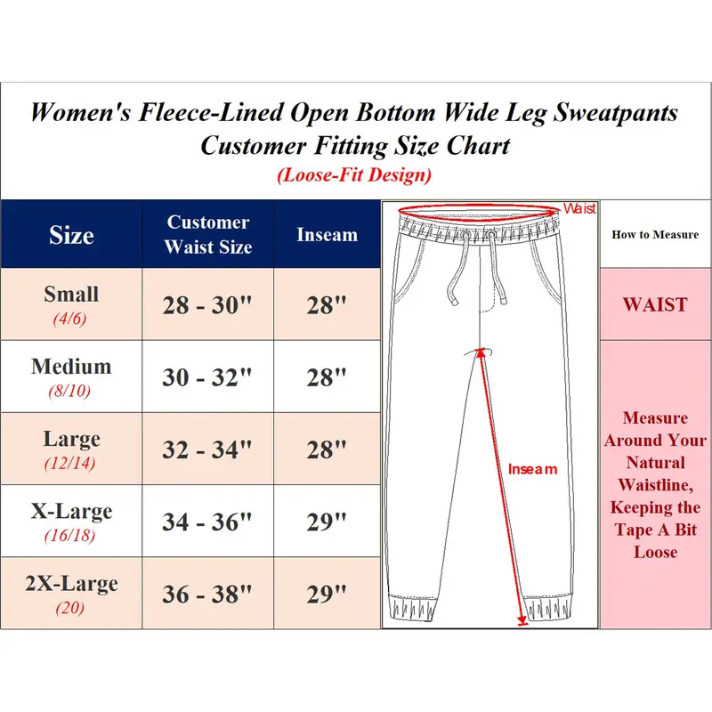 Women's Multi Pack Heavyweight Wide Leg Loose-Fit Fleece Sweatpants