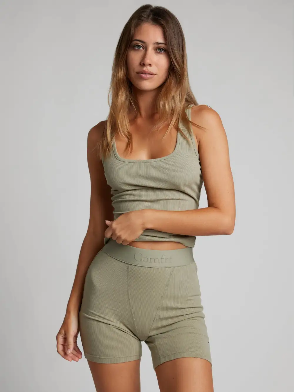 Rib Contour Waist Length Tank