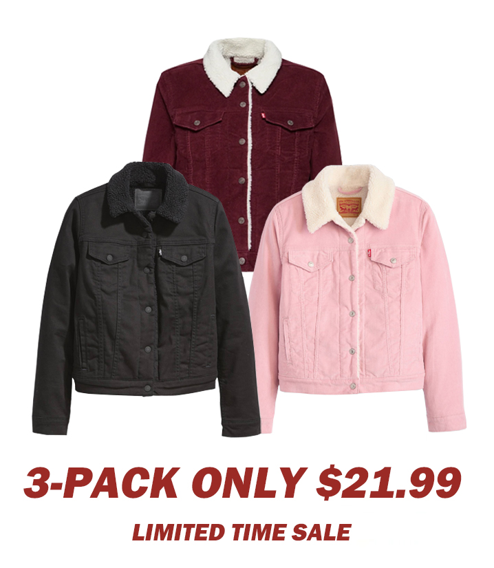 3 pack $21.99 Original Sherpa Trucker Jacket