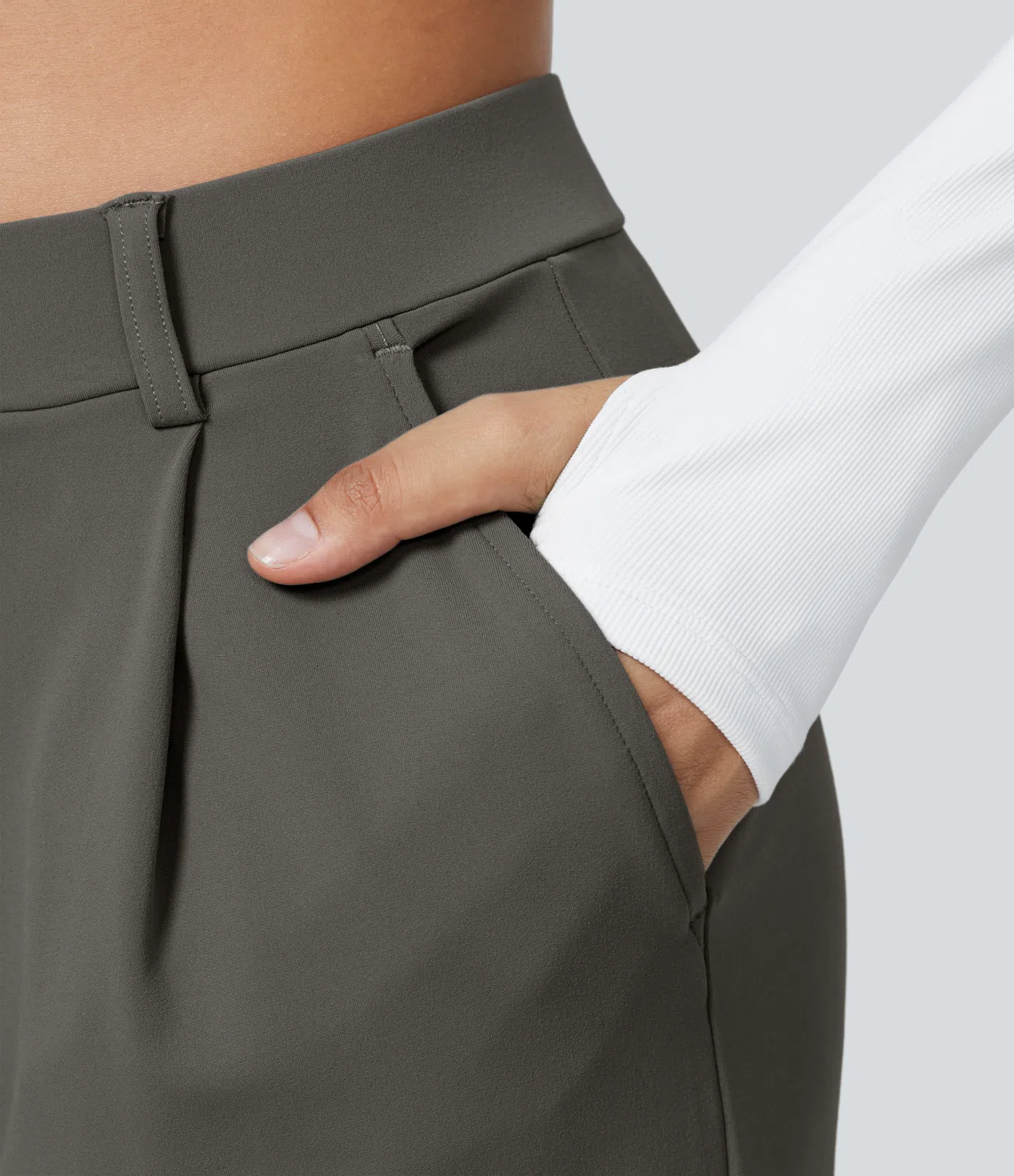 ⏰SEPTEMBER HOT-SALE!High Waisted Side Pocket Straight Leg Work Pants