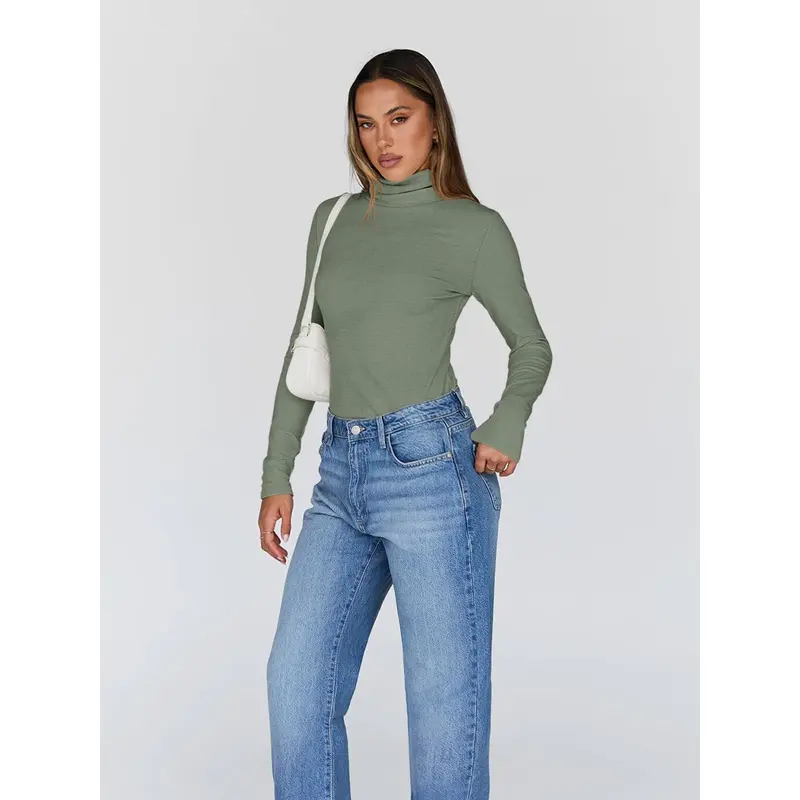 3-Pack Women's Turtleneck Long Sleeve Tops Slim Fit Warm Bottoming Shirts Autumn Fashion Basic Thermal Underwear Tops Winter Clothing 2025