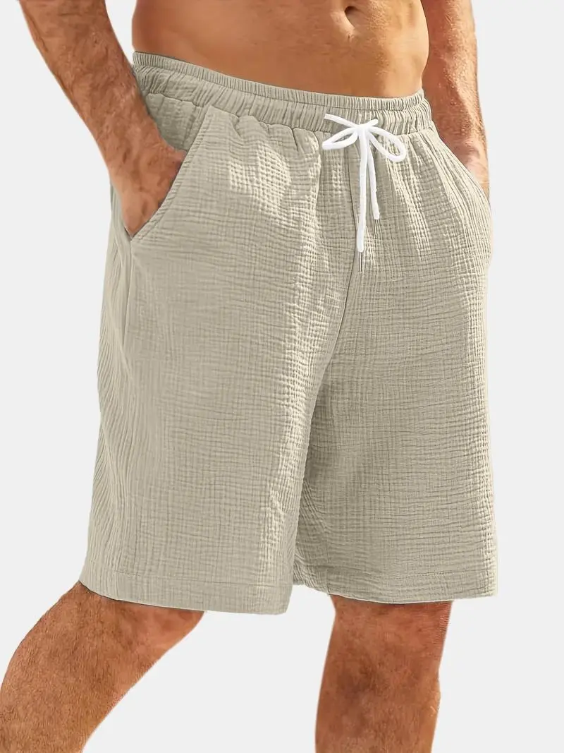 Father’s Day Flash Sale! 💥10 Packs for $28.99🔥Men's Casual Hawaiian Bubble Wrinkle Comfortable Solid Color Beach Shorts