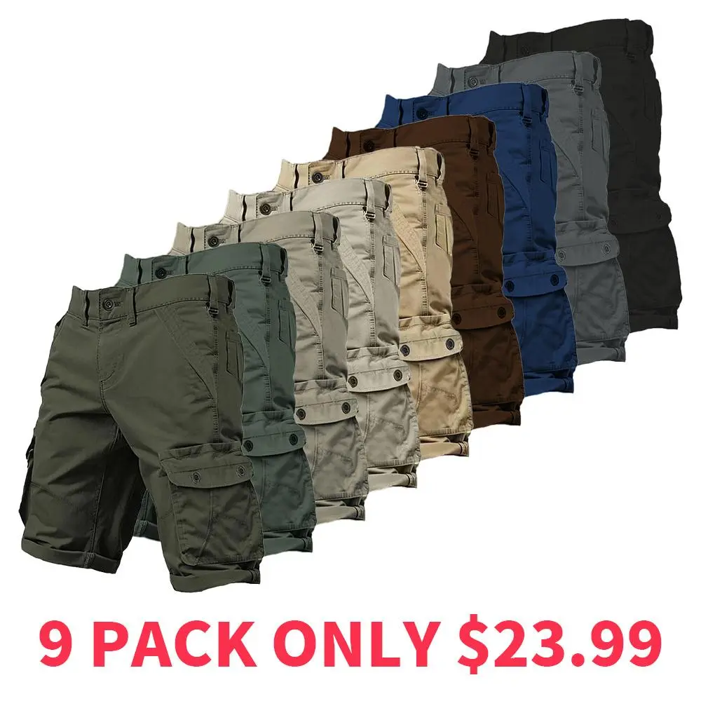 ✨Free Gift with Every Order🎁9-Pack $23.99 (All colors)🔥Cow Print Casual Men's Cargo Shorts