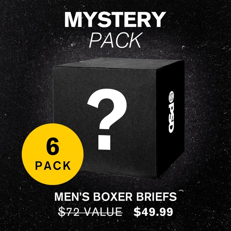 PSD Men's Mystery Boxer Brief 6-Pack Bundle Standard Length 7 Inch Inseam