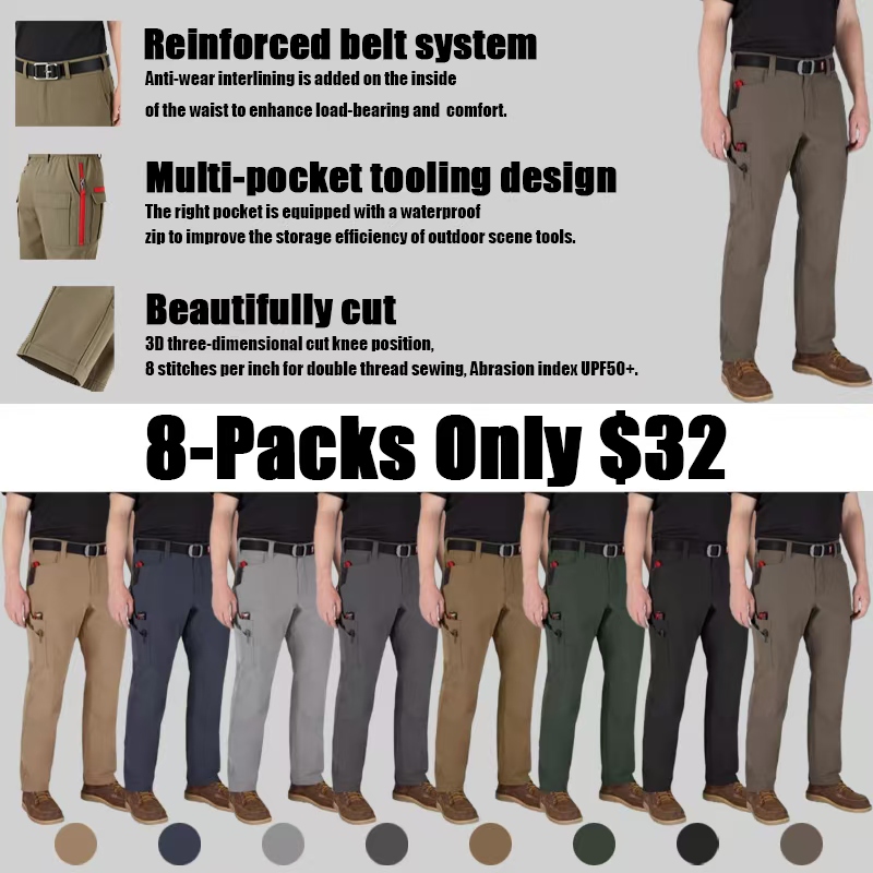 Men's Ripstop Tech Pants,Water Resistant Outdoor Tactical Pants