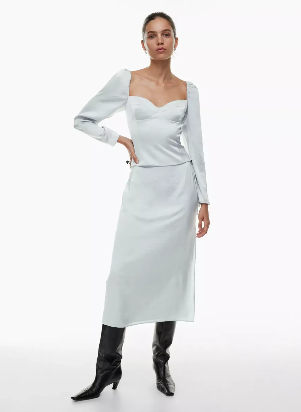 new novella satin blouse