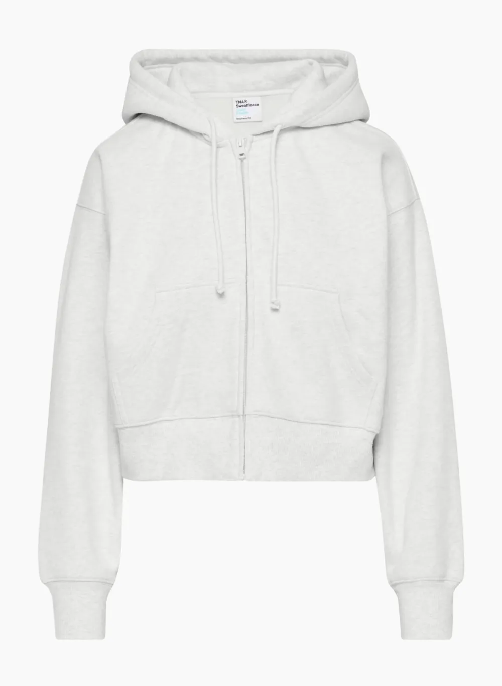 cozy fleece boyfriend boxy zip hoodie
