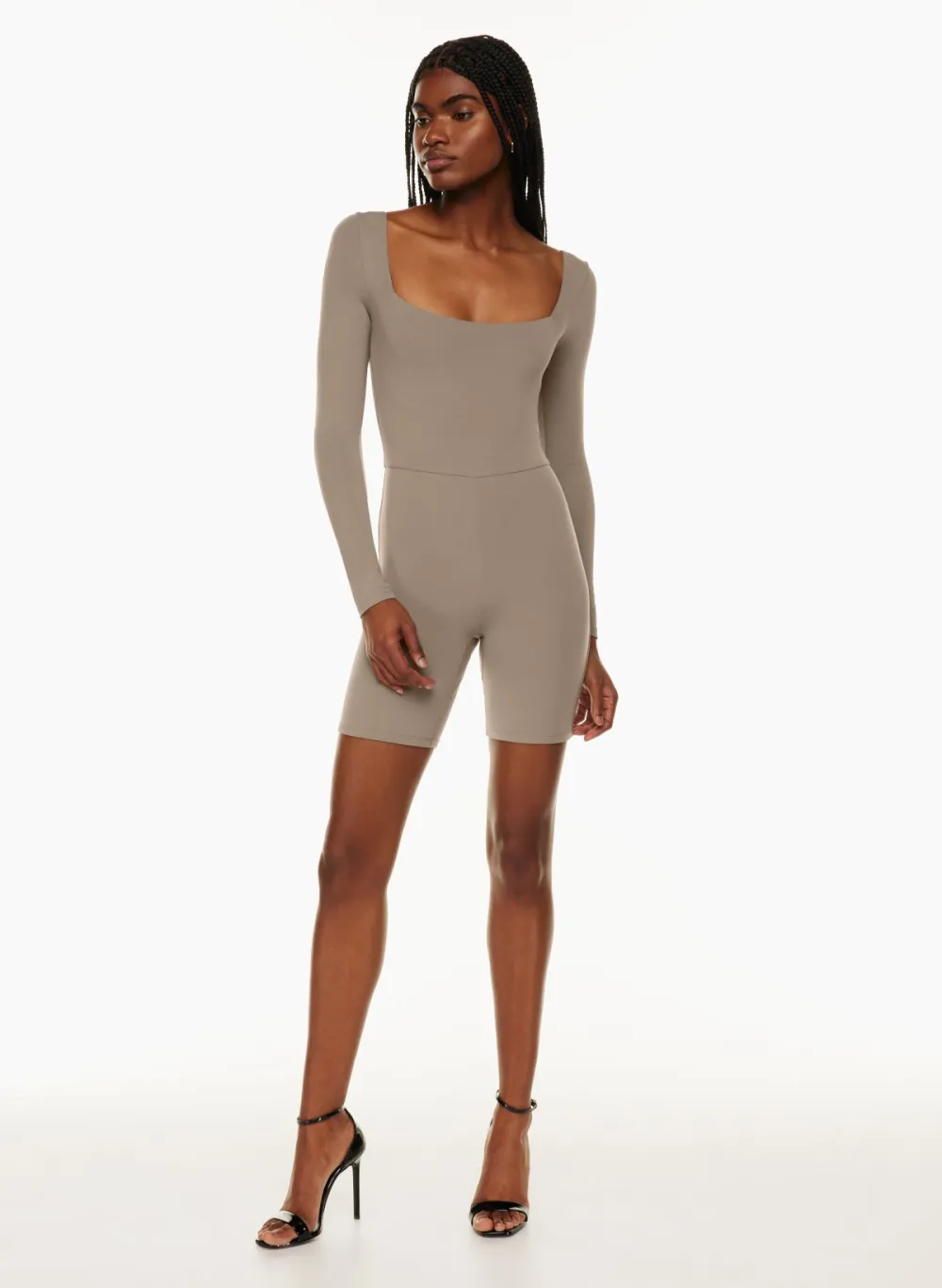 contour squareneck longsleeve romper