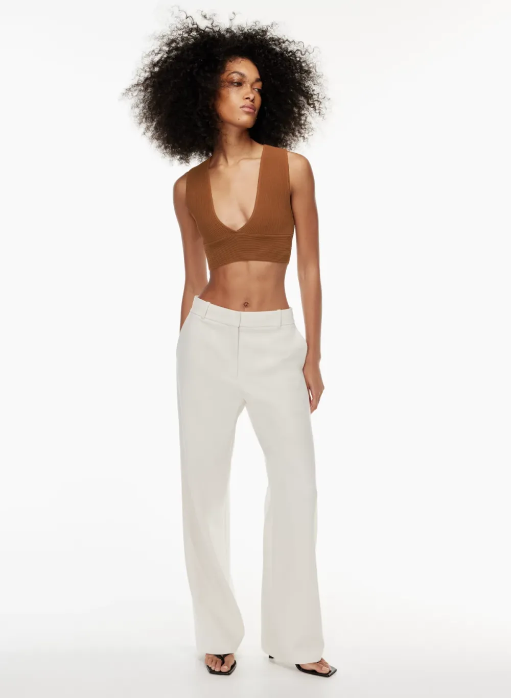 sculpt knit deep v tank