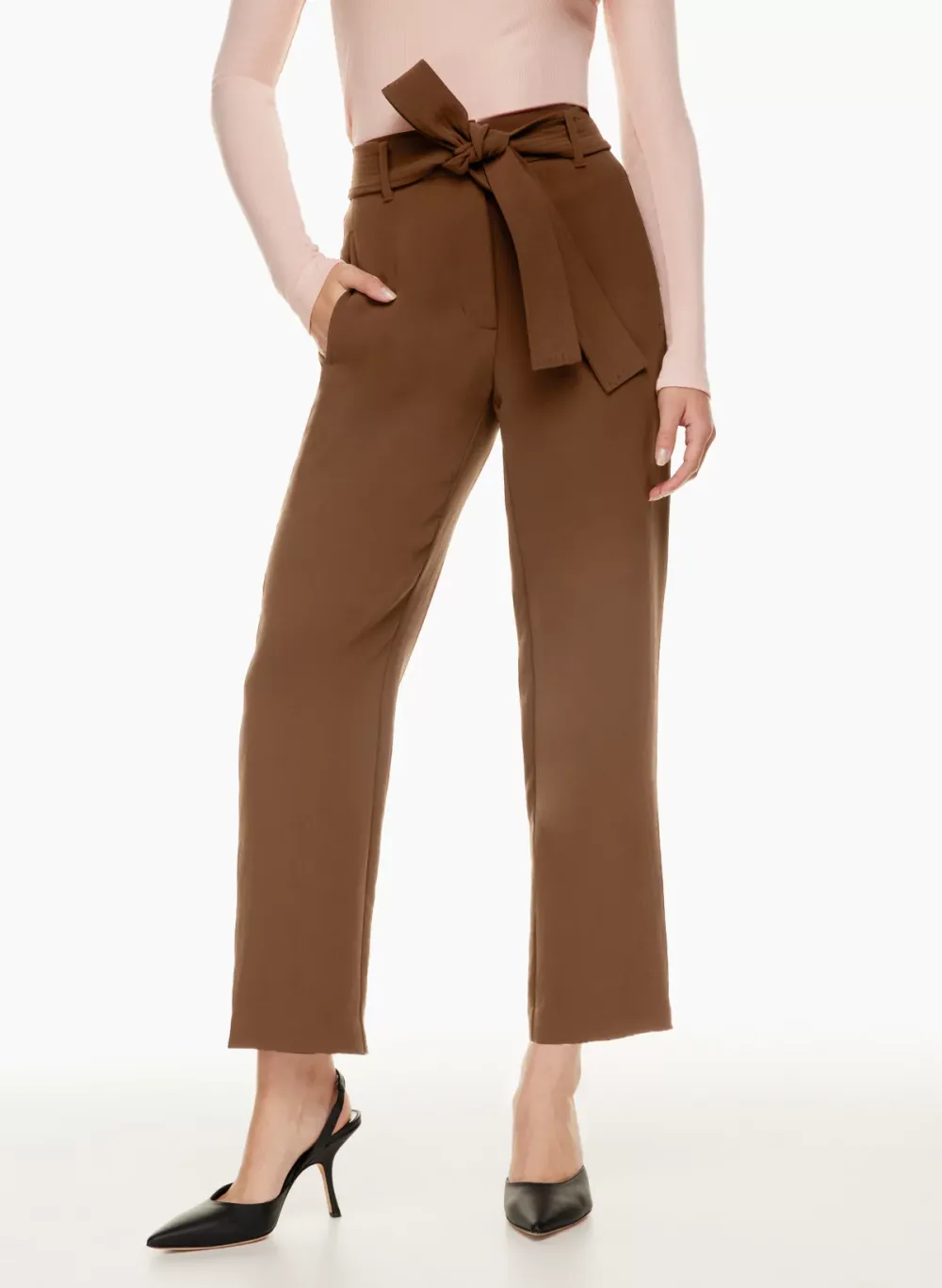 tie-front pant