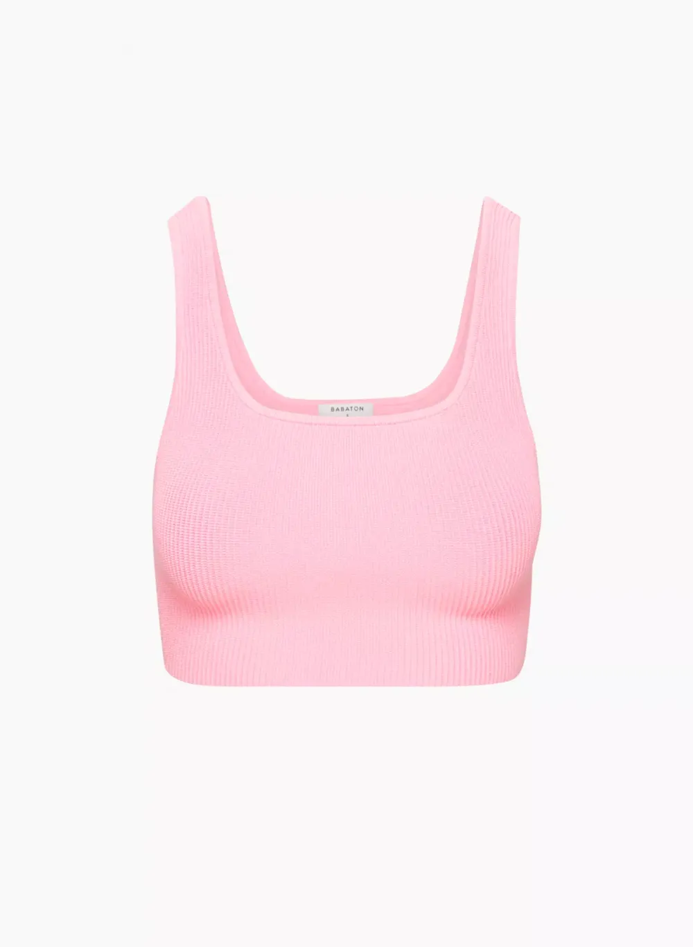 sculpt knit squareneck cropped tank