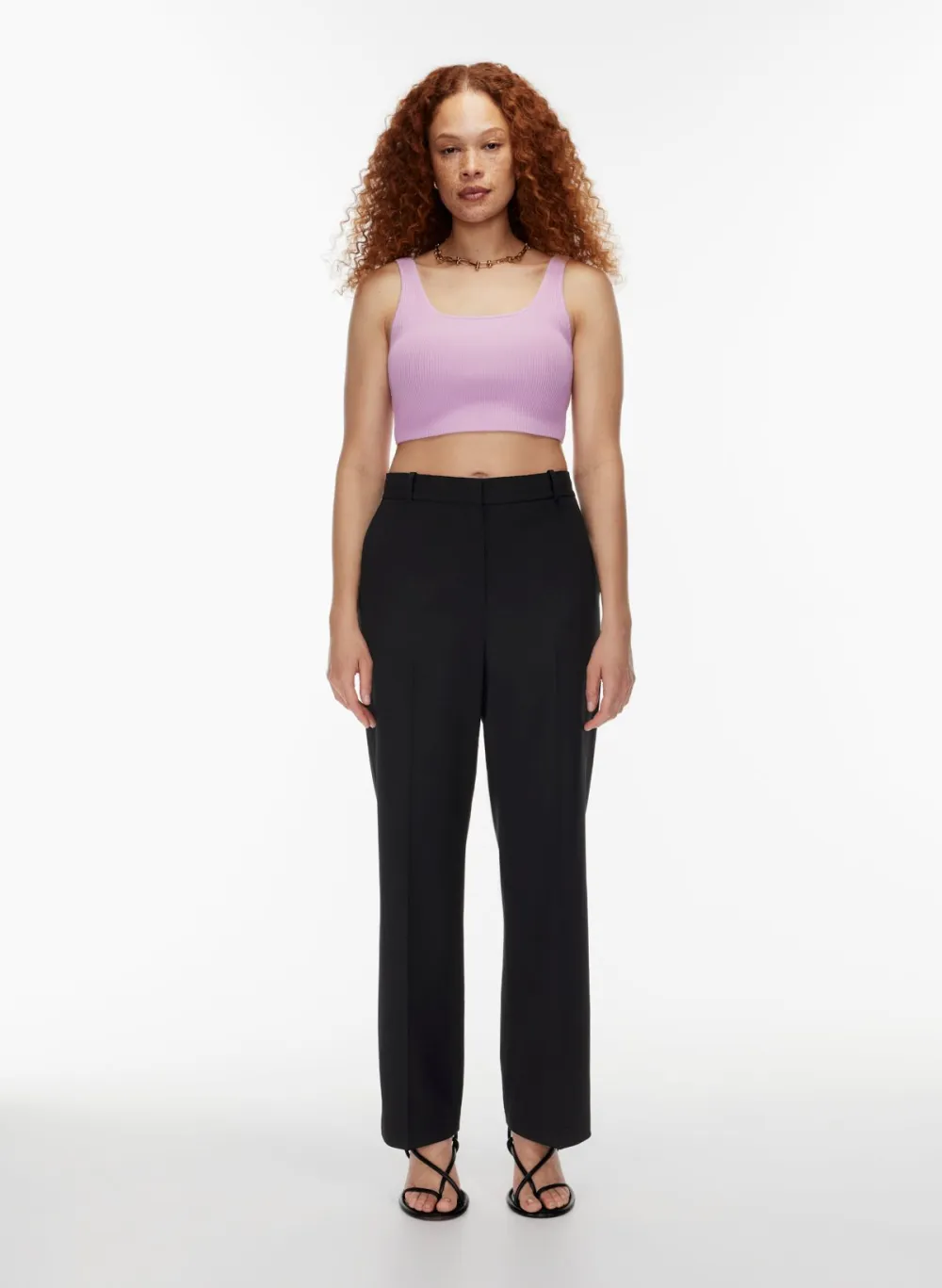 sculpt knit squareneck cropped tank