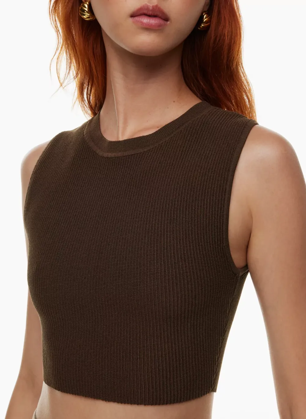 sculpt knit muscle cropped tank