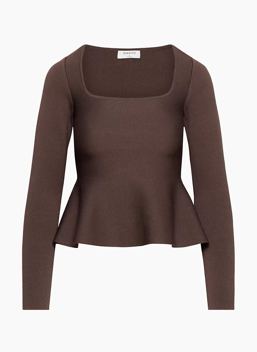 sculpt knit pouf longsleeve