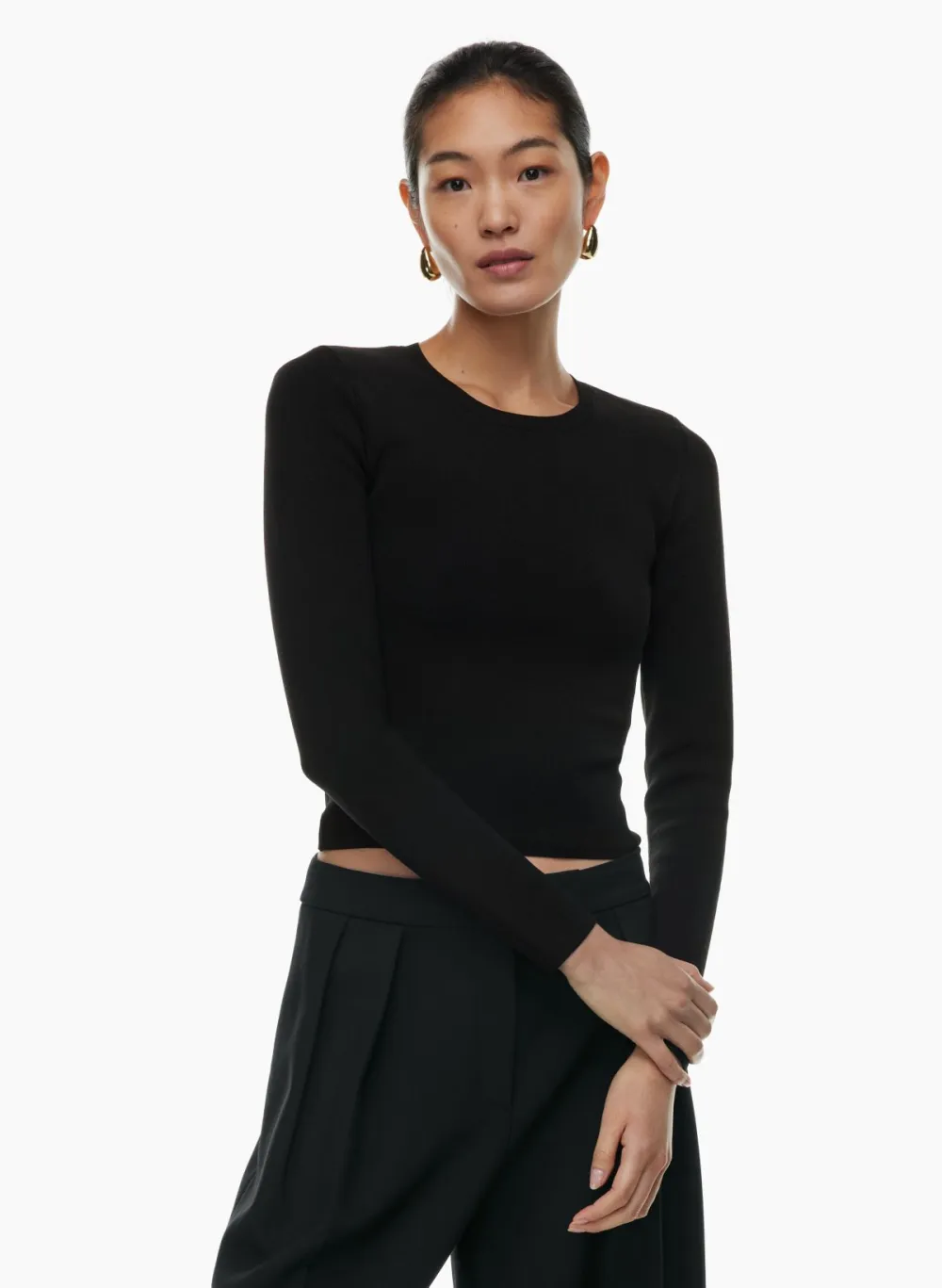 sculpt knit crew longsleeve