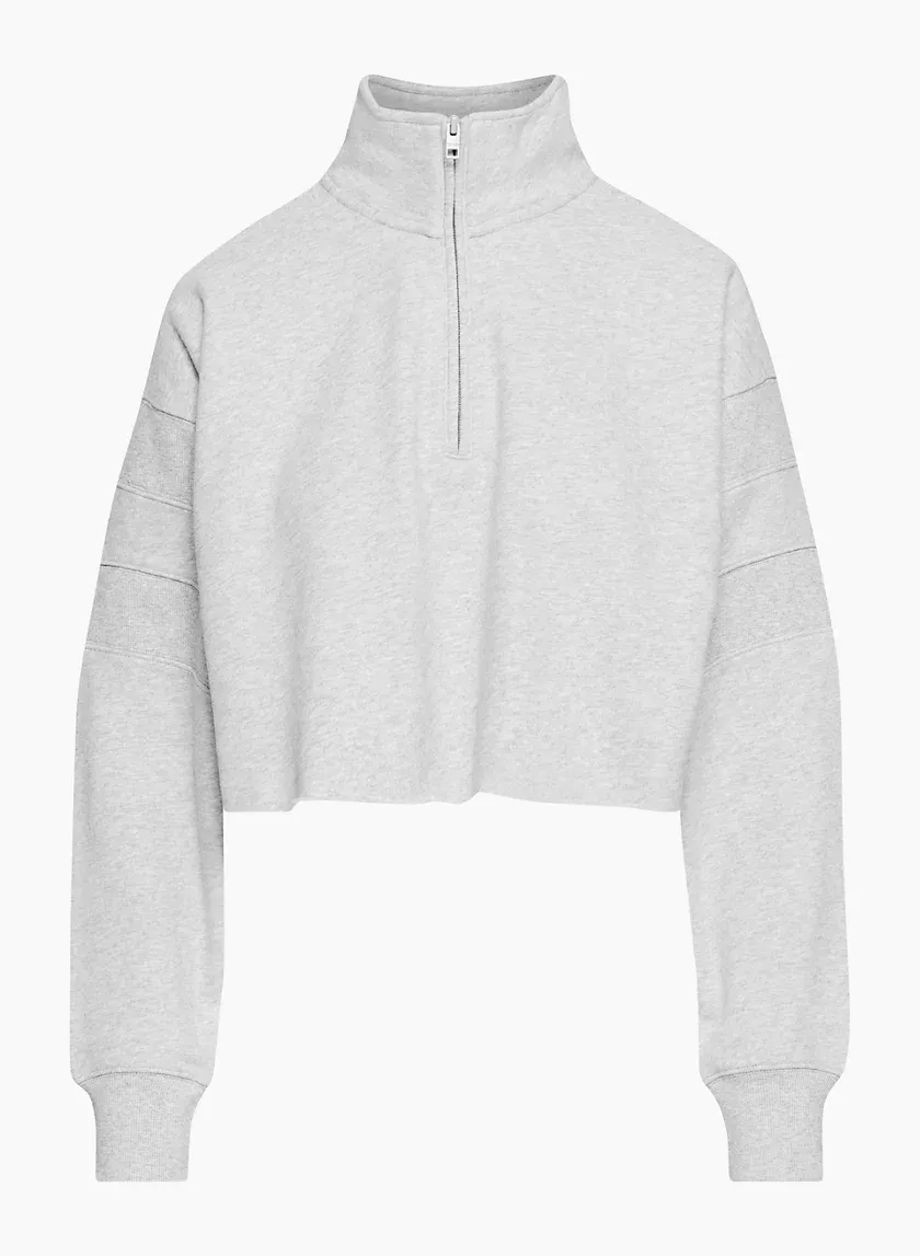 terry fleece mega 1⁄2 zip sweatshirt