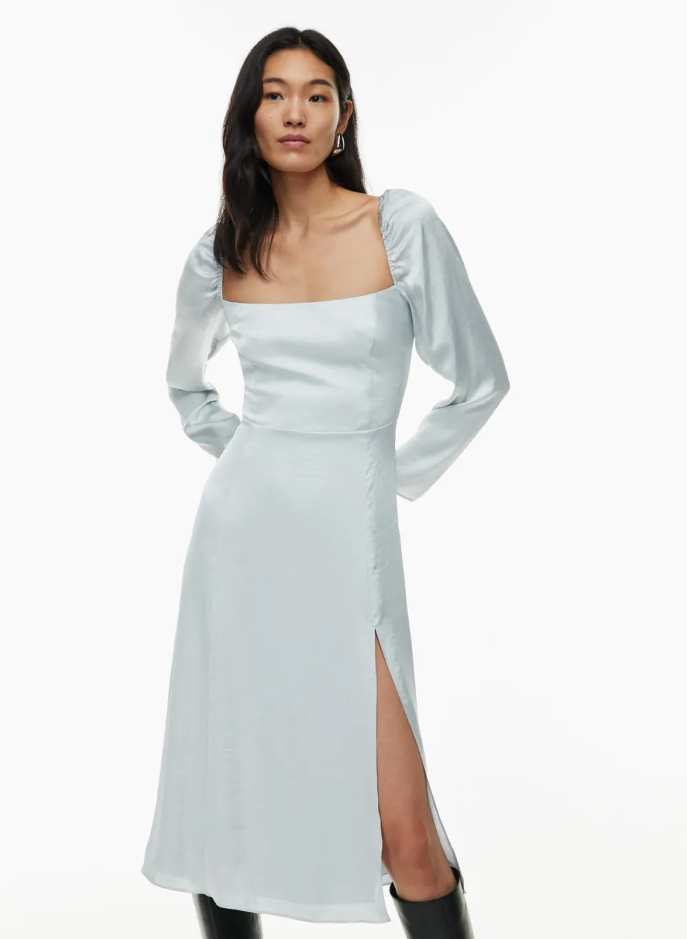 bridgerton satin dress