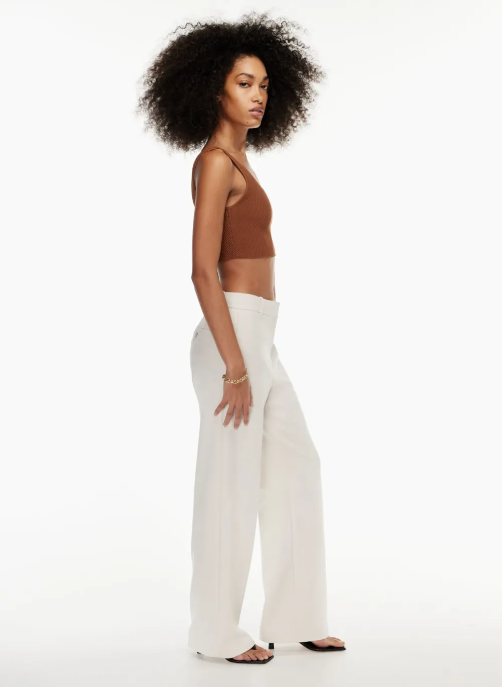 sculpt knit squareneck cropped tank