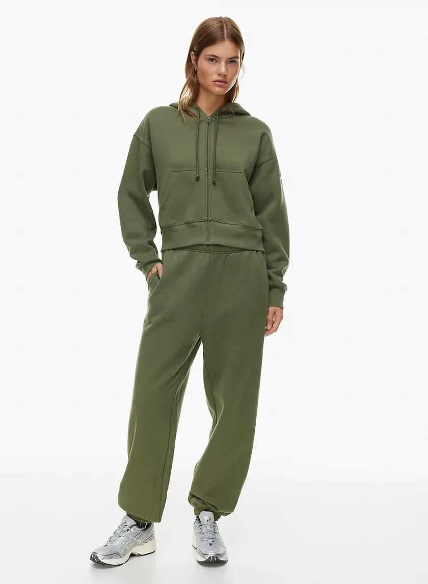 cozy fleece boyfriend boxy zip hoodie