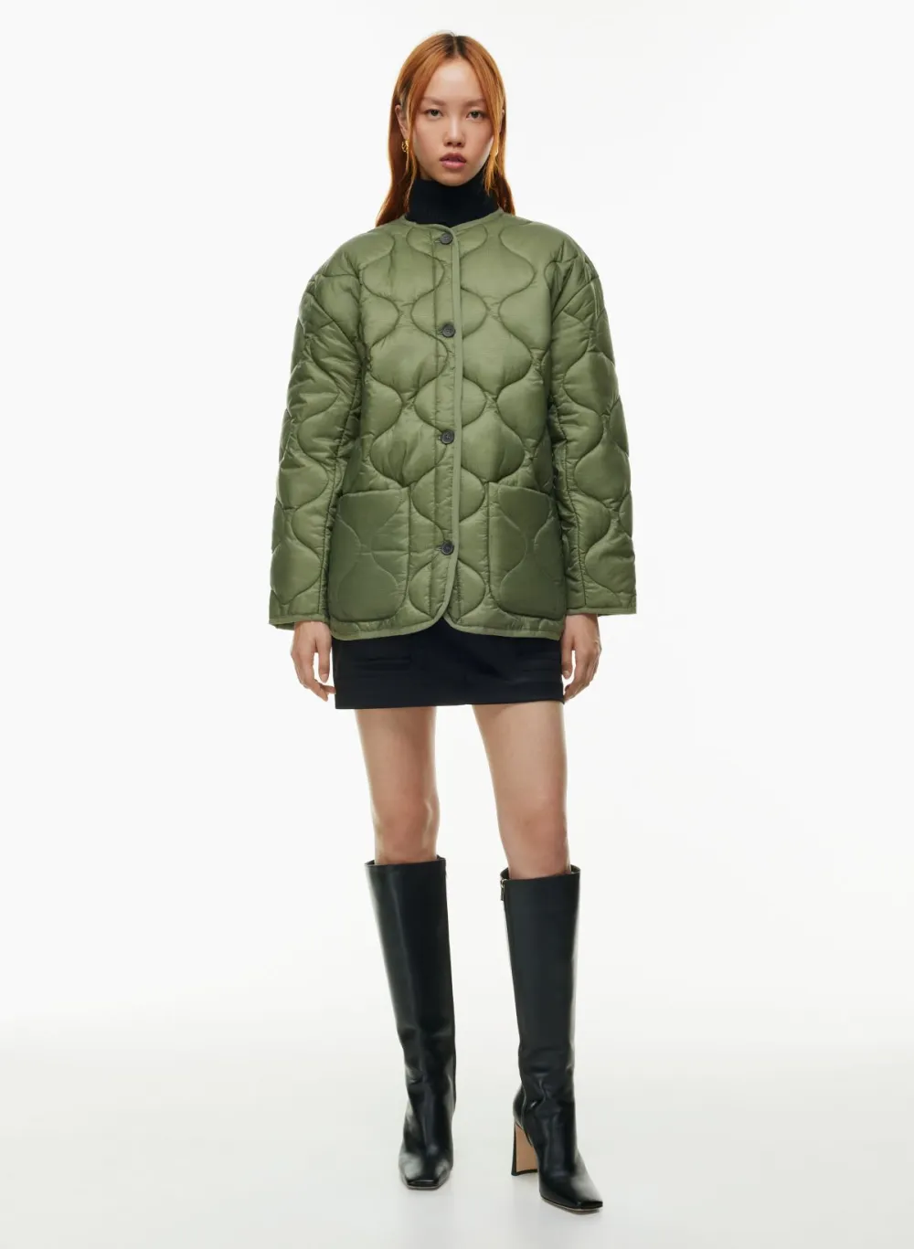 evergreen quilted jacket