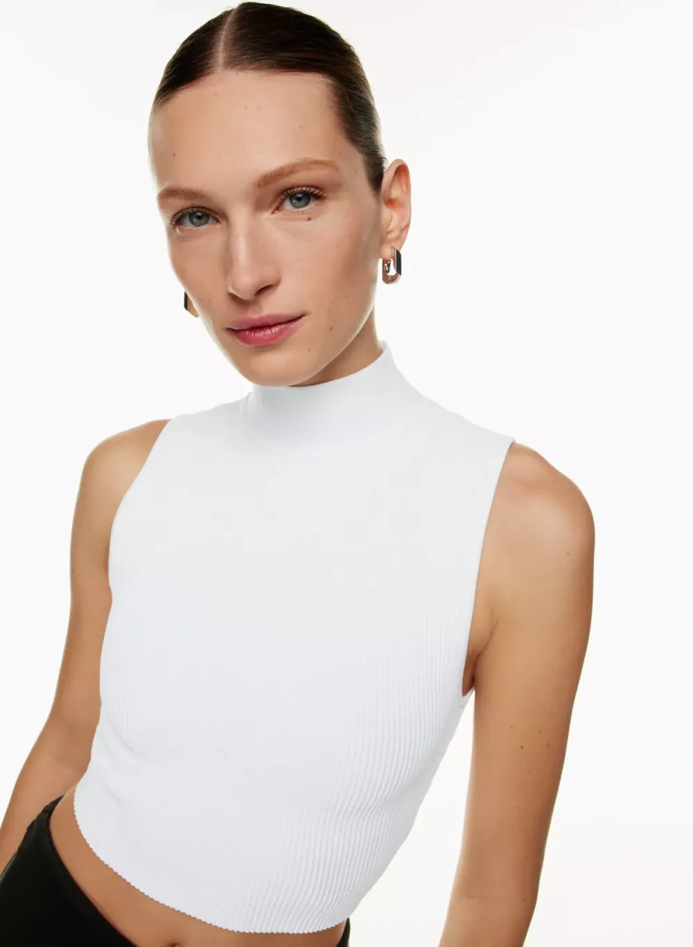 sculpt knit mockneck tank