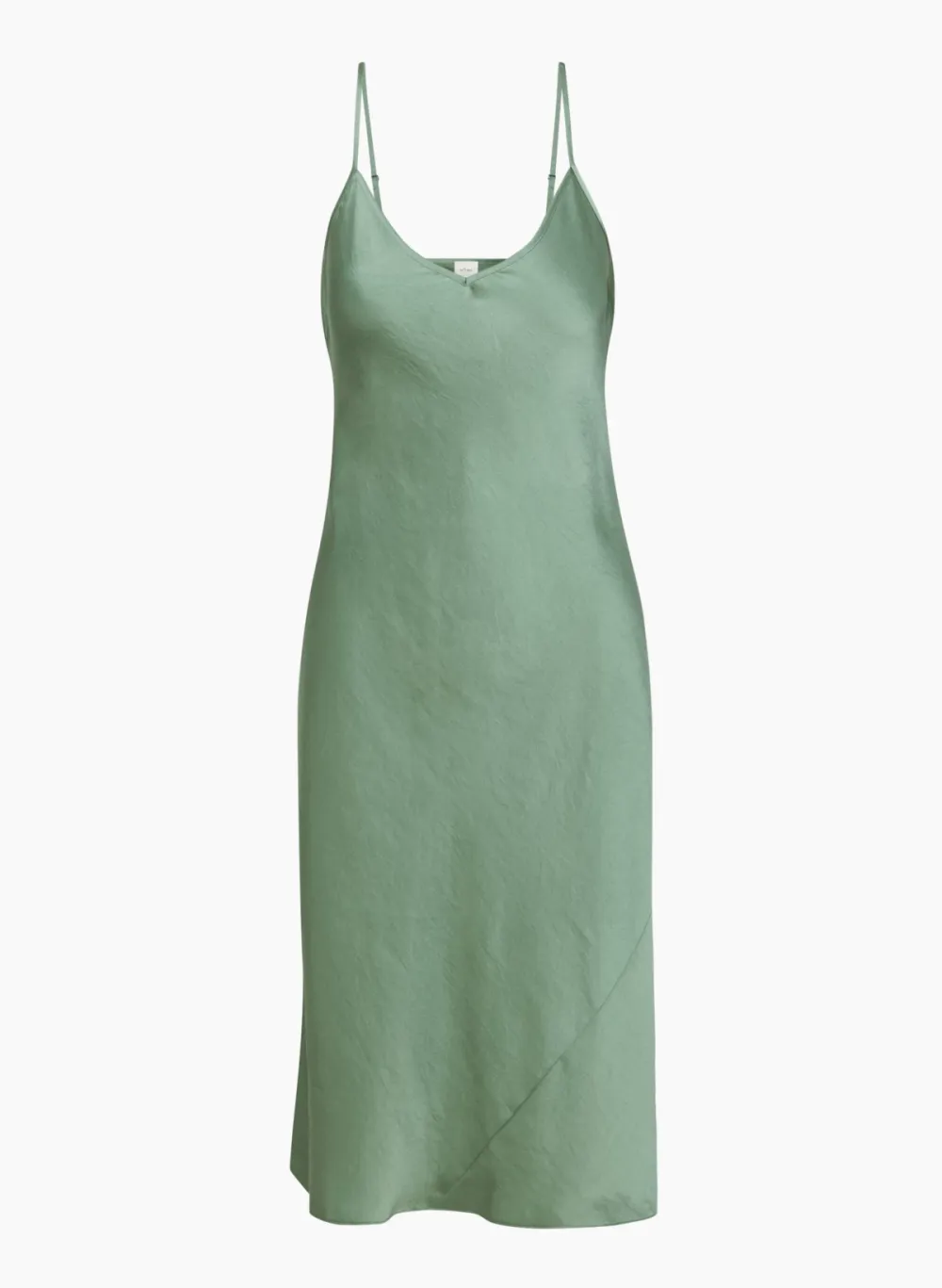 only slip satin midi dress