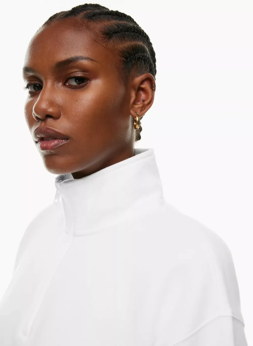 cozy fleece boyfriend 1/4 zip sweatshirt