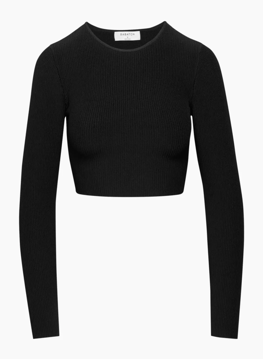 sculpt knit crew cropped longsleeve