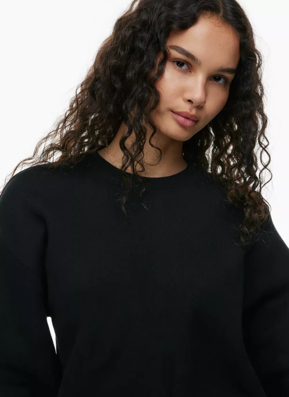 bubble fleece boyfriend crew sweatshirt