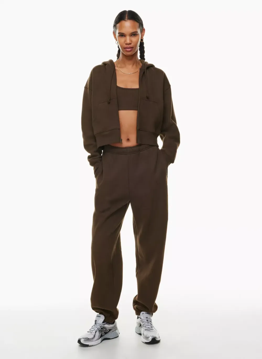 cozy fleece boyfriend boxy zip hoodie