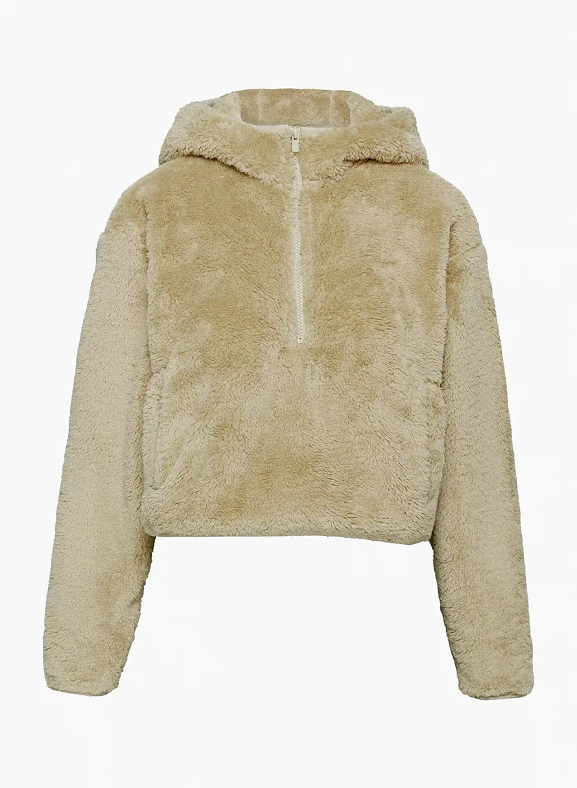 fuzzy zip hoodie
