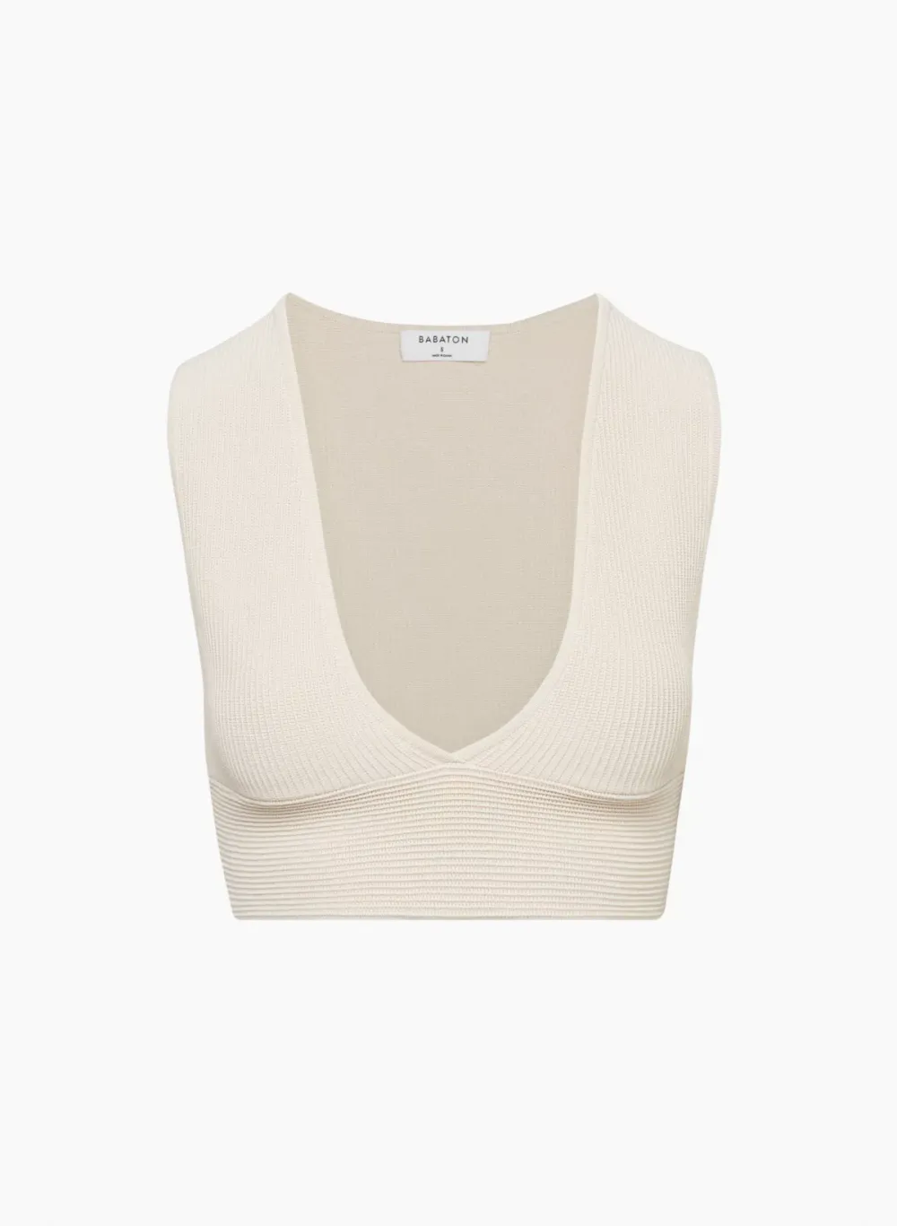 sculpt knit deep v tank