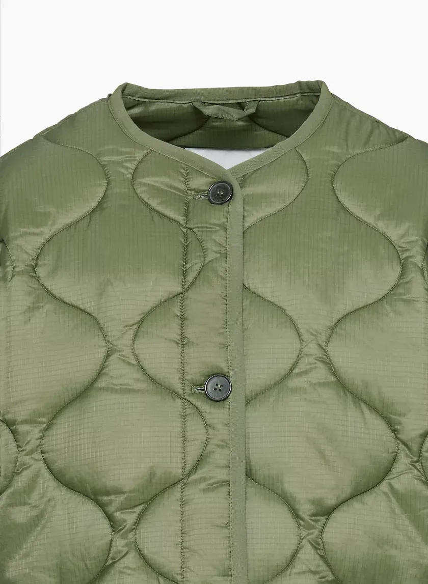 evergreen quilted jacket