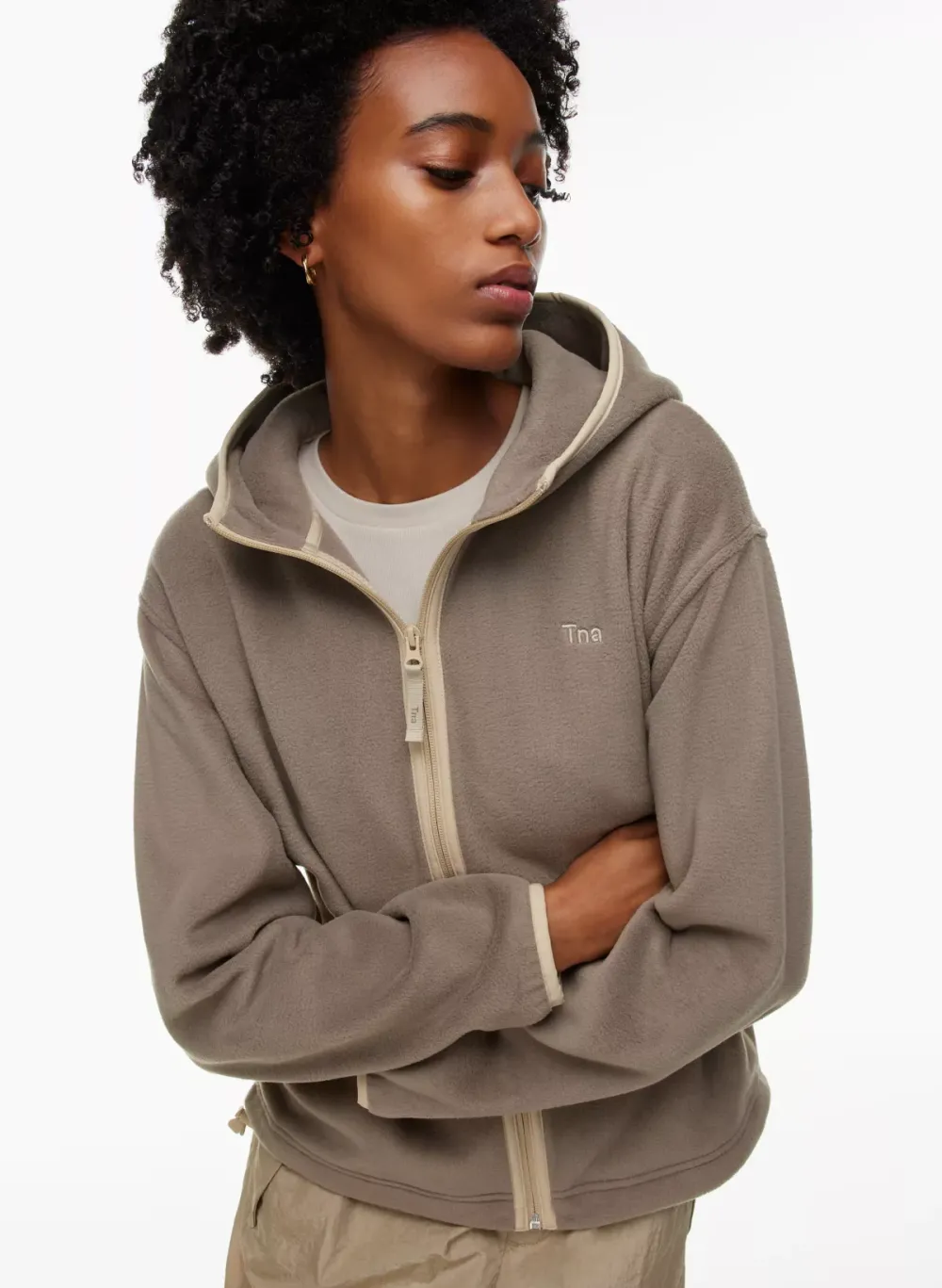 sno polar oversized zip hoodie