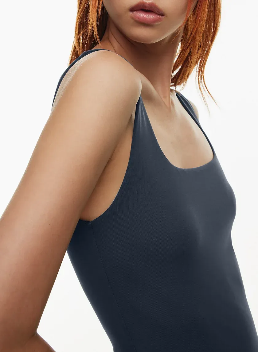 contour squareneck midi dress