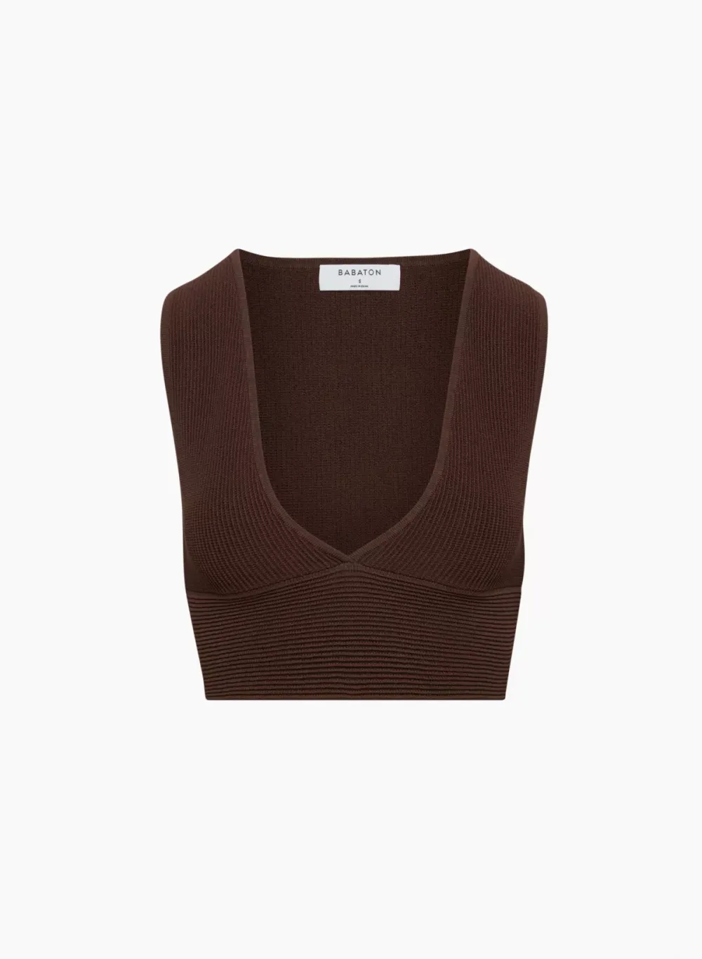 sculpt knit deep v tank