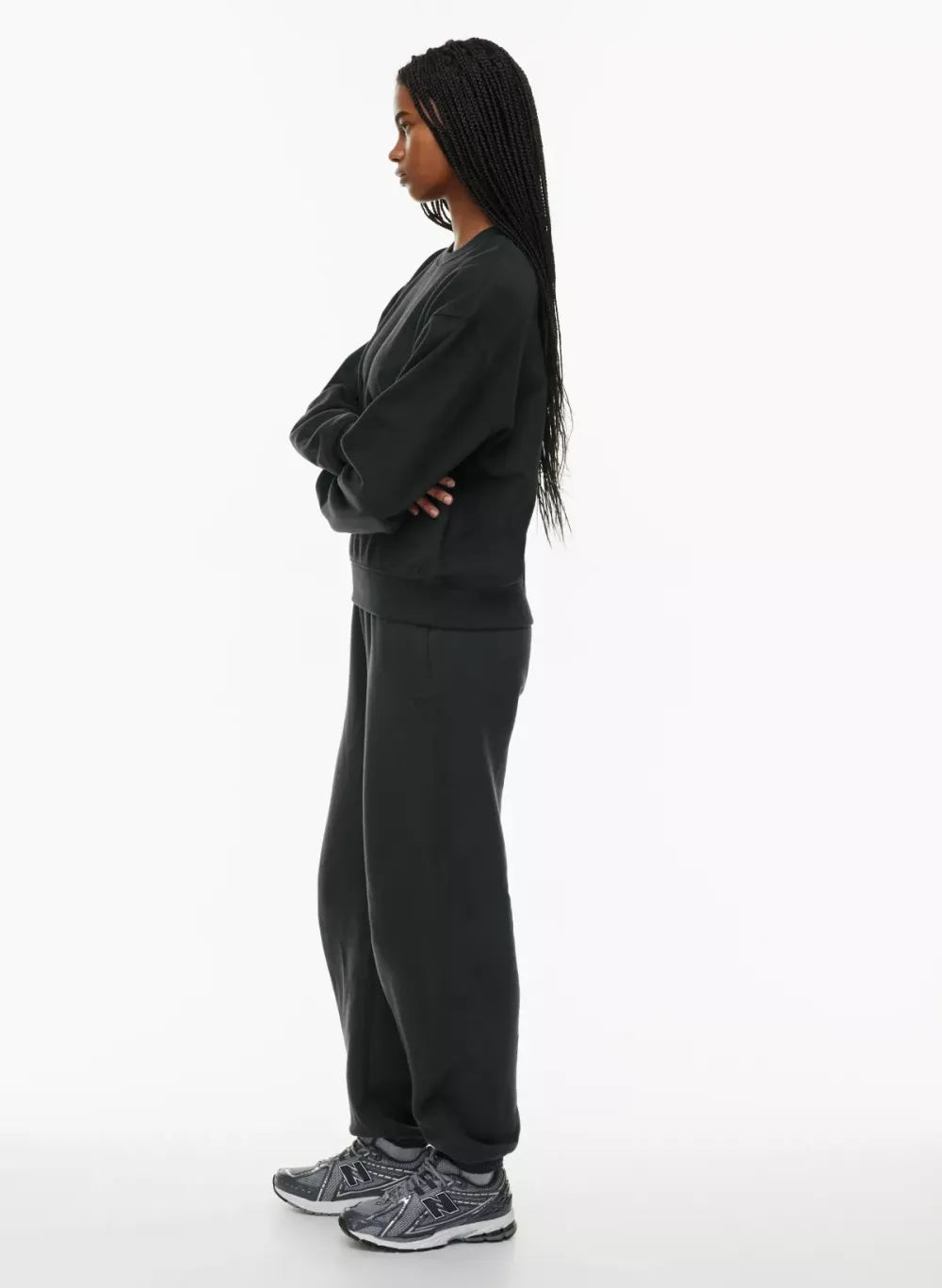 terry fleece perfect crew sweatshirt